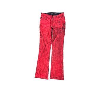 YOYO You're On Your Own Bootcut Women's size 11 Metallic Red Denim Jeans